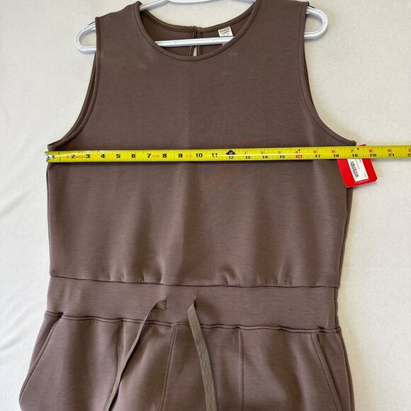 Spanx AirEssentials Jumpsuit Wide Leg Sleeveless NWT Size XL Smoke Taupe Casual - Picture 9 of 13